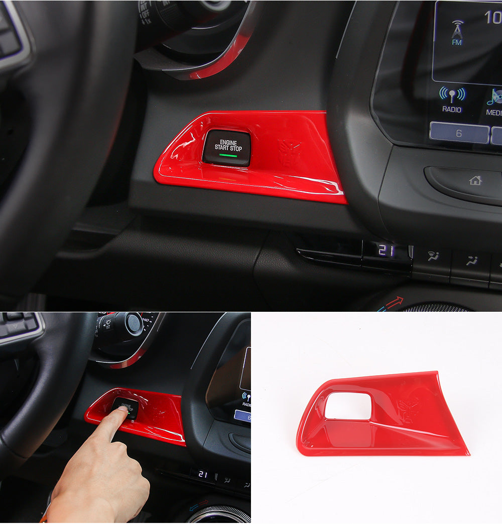 2016 - 24 Camaro Colored/Carbon Fiber Push Button Start Trim Cover (4 Colors)