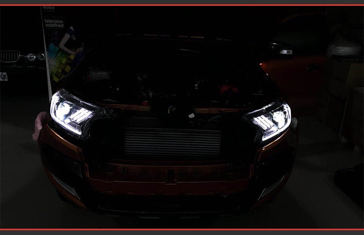 2015 - 24 Ford Ranger Mustang Style Headlights (HID or Halogen)