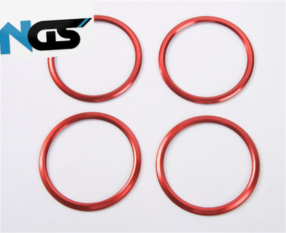 2016 - 24 Camaro Red/Blue Aluminum Air Vent Bezel Rings