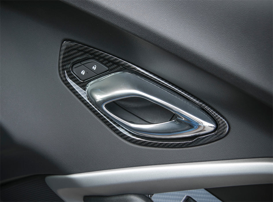 2016 - 24 Camaro Carbon Fiber Interior Door Handle Trim