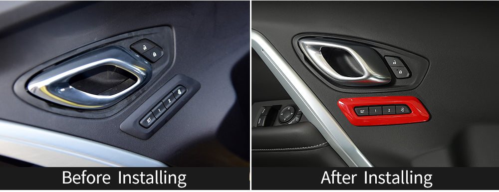 2016 - 24 Camaro Carbon Fiber/Colored Memory Seat Control Trim