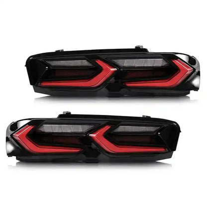2019 - 24 Camaro C8 Style Smoked/Red Sequential LED Tail Lights