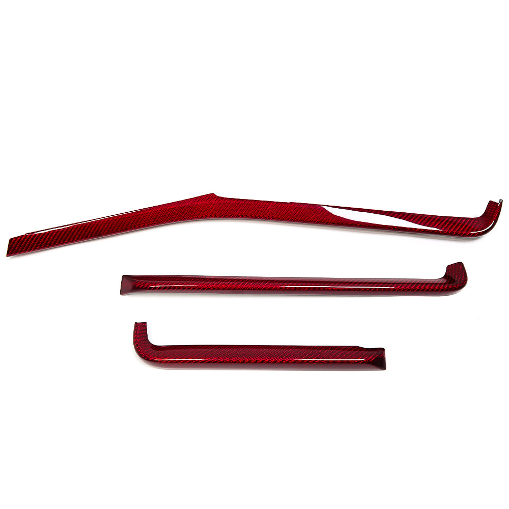 C8 Corvette Carbon Fiber Interior Dash Trim Kit 3PC - (Black / Red / Blue / Forged) | Stingray / Z06 / E-Ray