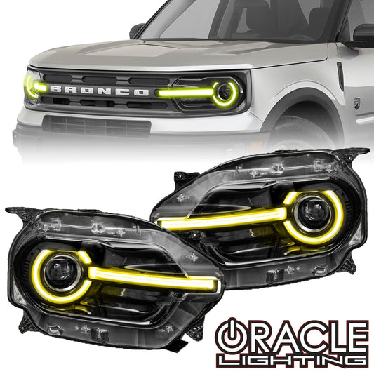 2021 - 25 Ford Bronco Sport RGB+W Headlight DRL + Halo Upgrade