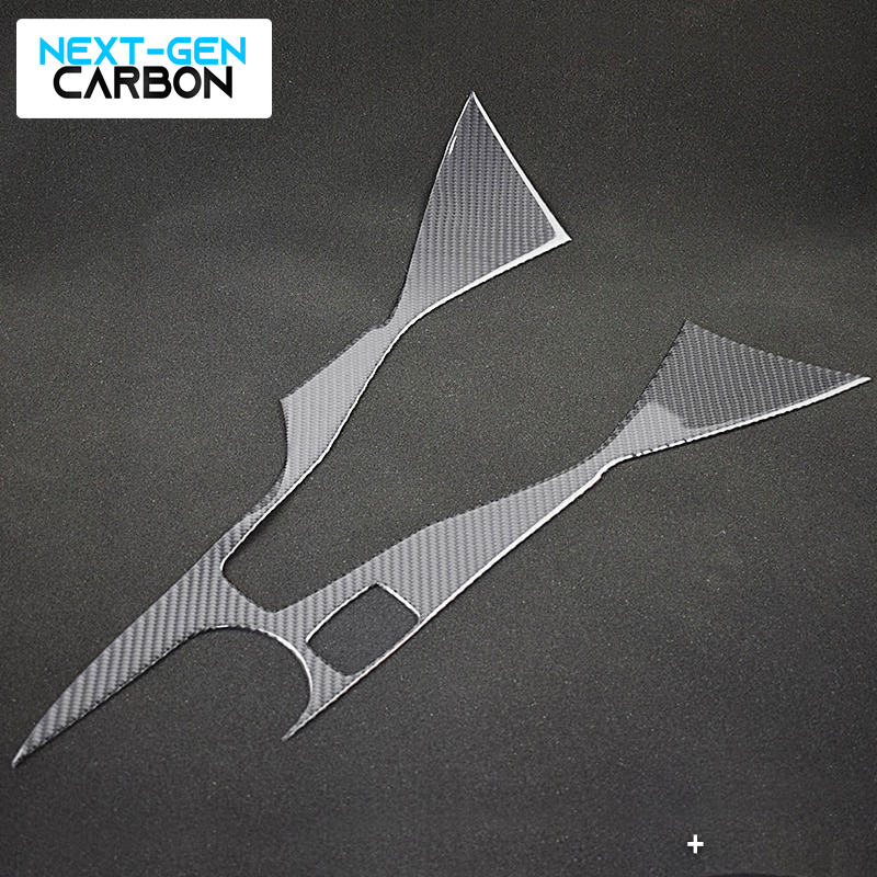 2016 - 24 Camaro Real Carbon Fiber Center Console Overlay Cover | Black / Red Carbon