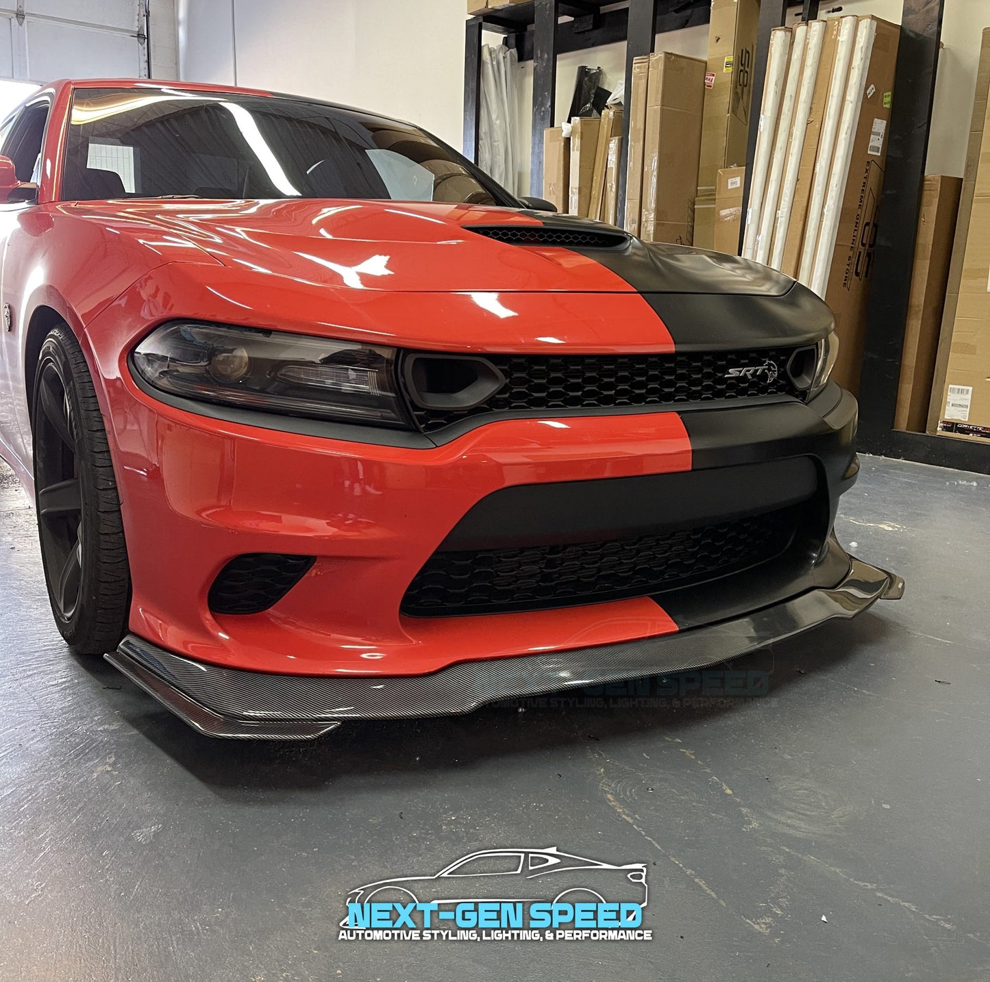 2015 - 24  Charger SRT Slimbody V3 Front Splitter Lip | Matte / Carbon 1PC