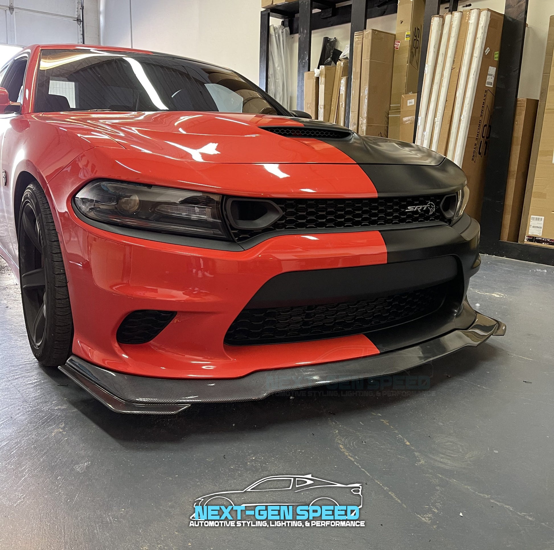 2015 - 24  Charger SRT Slimbody V3 Front Splitter Lip | Matte / Carbon 1PC