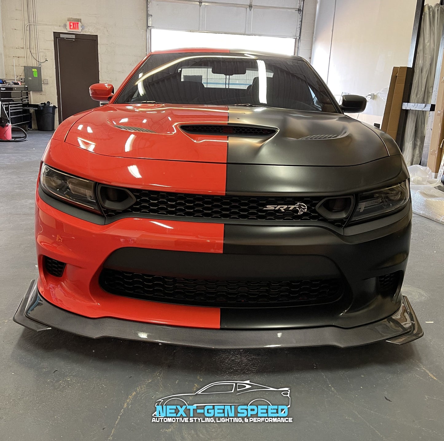 2015 - 24  Charger SRT Slimbody V3 Front Splitter Lip | Matte / Carbon 1PC