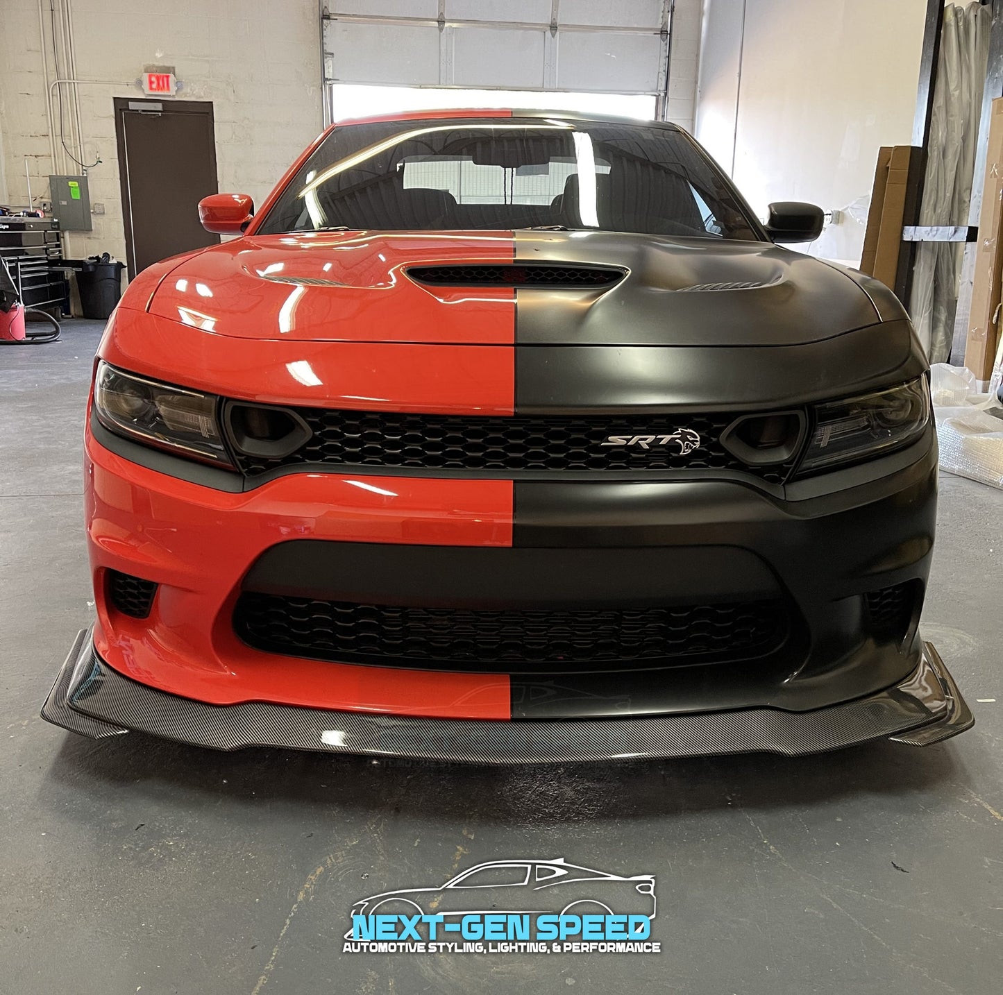 2015 - 24  Charger SRT Slimbody V3 Front Splitter Lip | Matte / Carbon 1PC