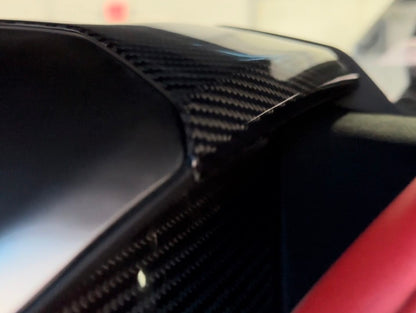 C8 Corvette Carbon Fiber Upper Waterfall Cover (Coupe/Convertible)  | Black / Red Carbon