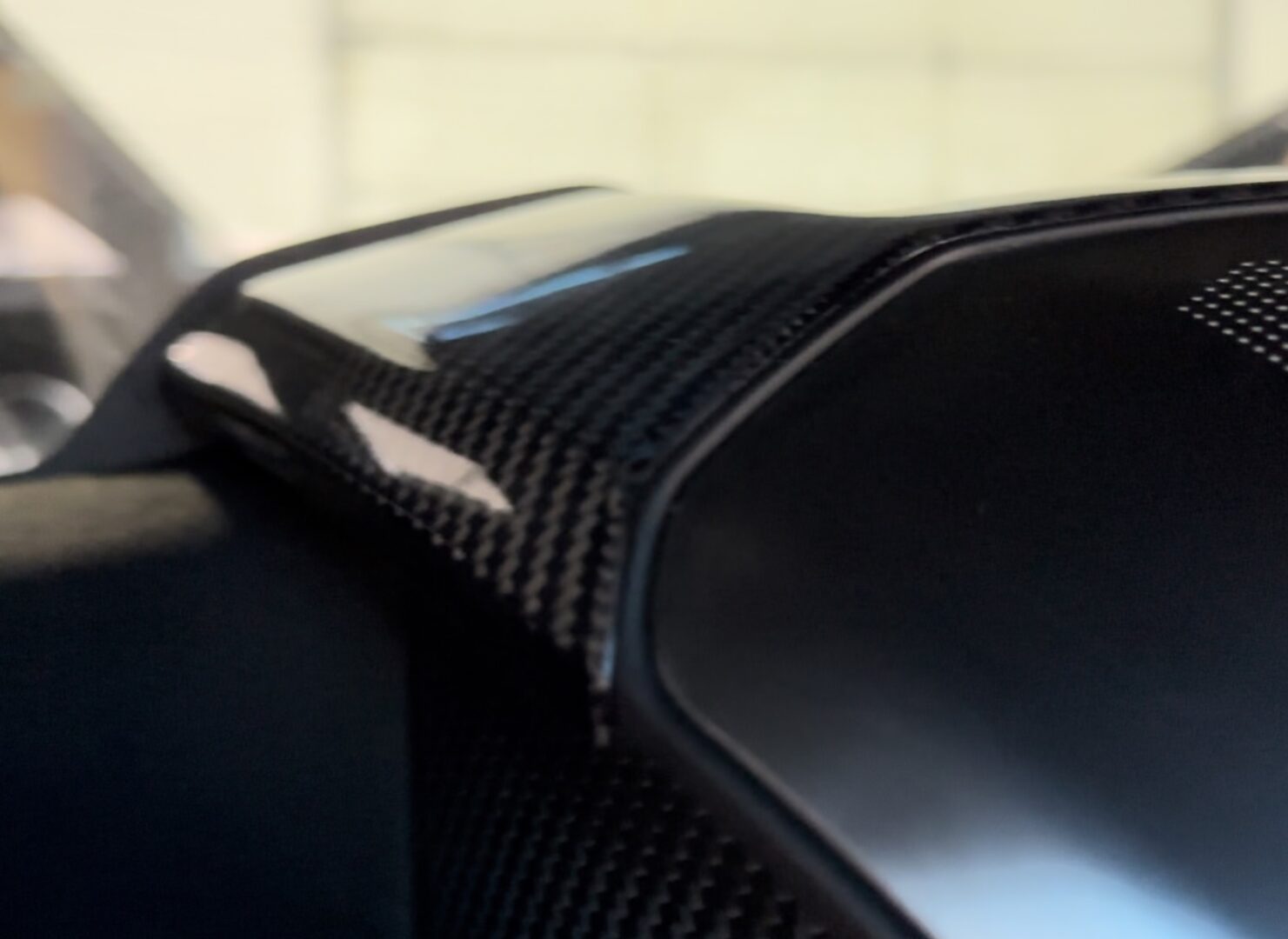 C8 Corvette Carbon Fiber Upper Waterfall Cover (Coupe/Convertible)  | Black / Red Carbon