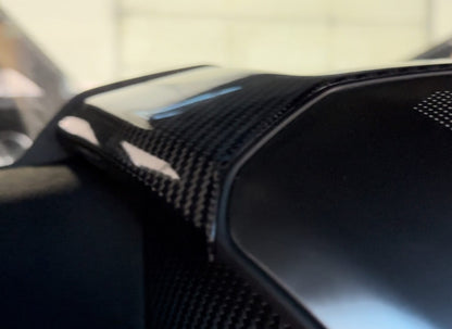 C8 Corvette Carbon Fiber Upper Waterfall Cover (Coupe/Convertible)  | Black / Red Carbon