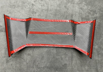 C8 Corvette Carbon Fiber Upper Waterfall Cover (Coupe/Convertible)  | Black / Red Carbon
