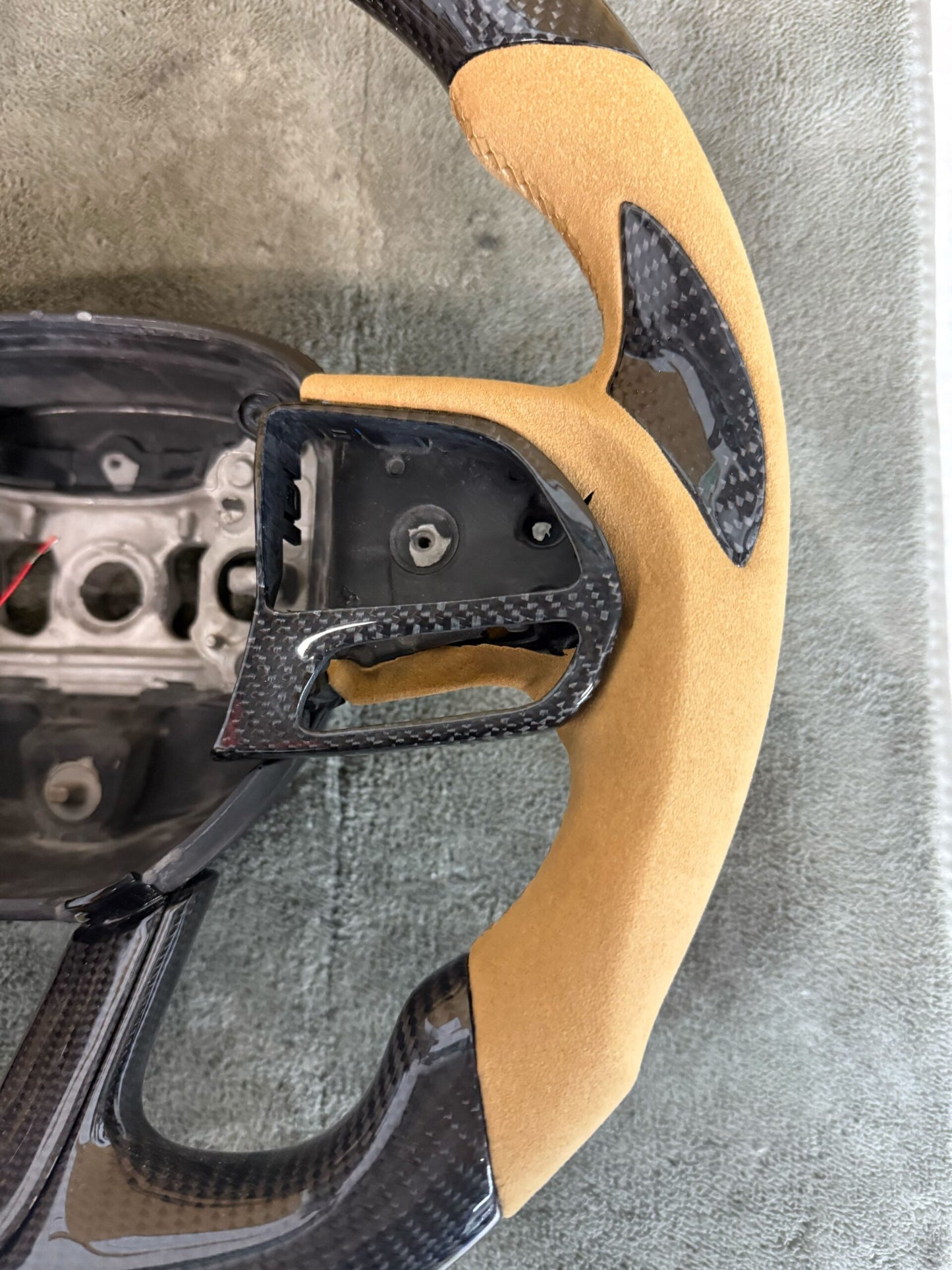 2015 - 23 Charger / Challenger SRT LED Carbon Fiber Peanut Butter Steering Wheel - Durango / Track Hawk