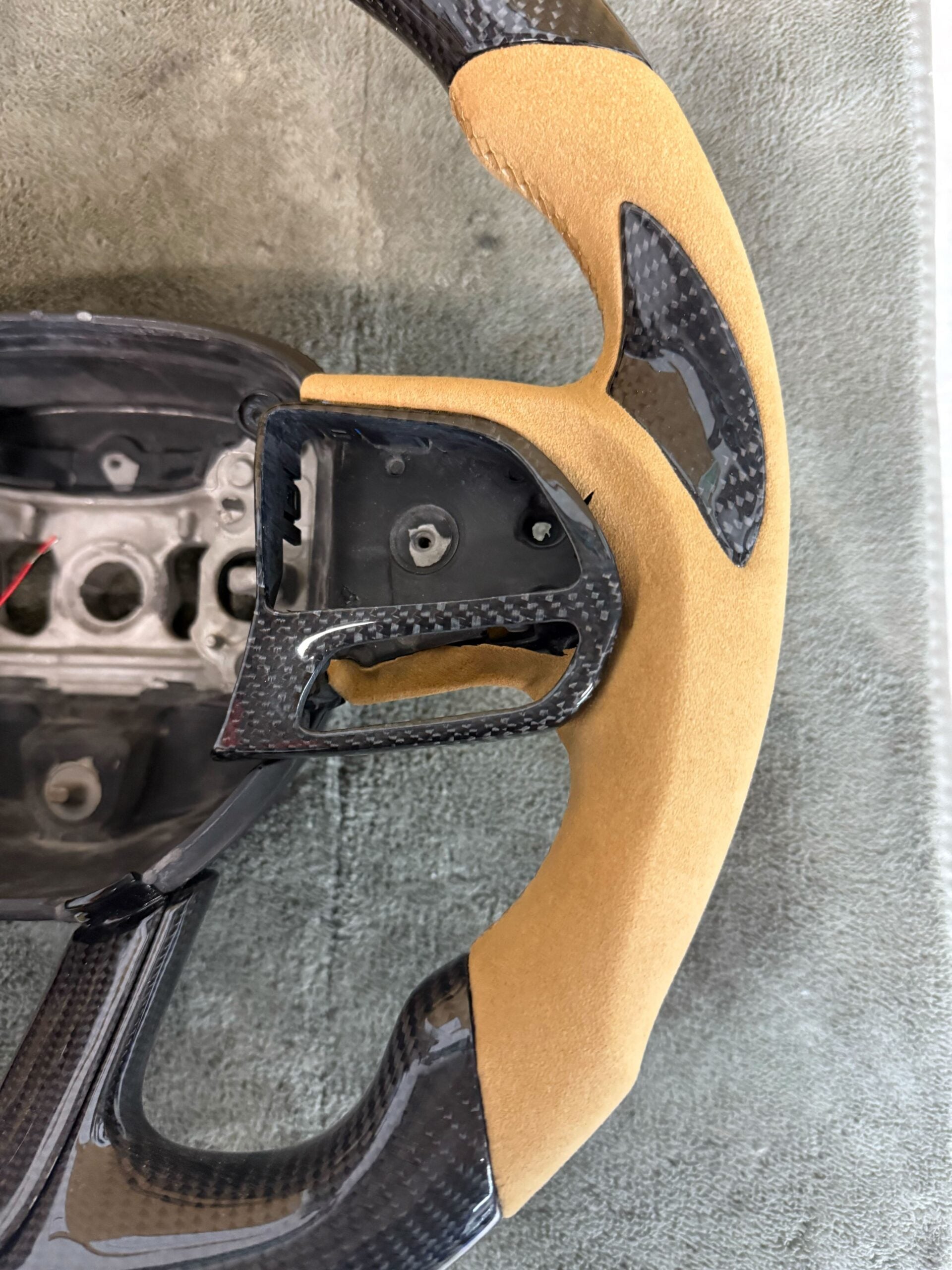 2015 - 23 Charger / Challenger SRT LED Carbon Fiber Peanut Butter Steering Wheel - Durango / Track Hawk