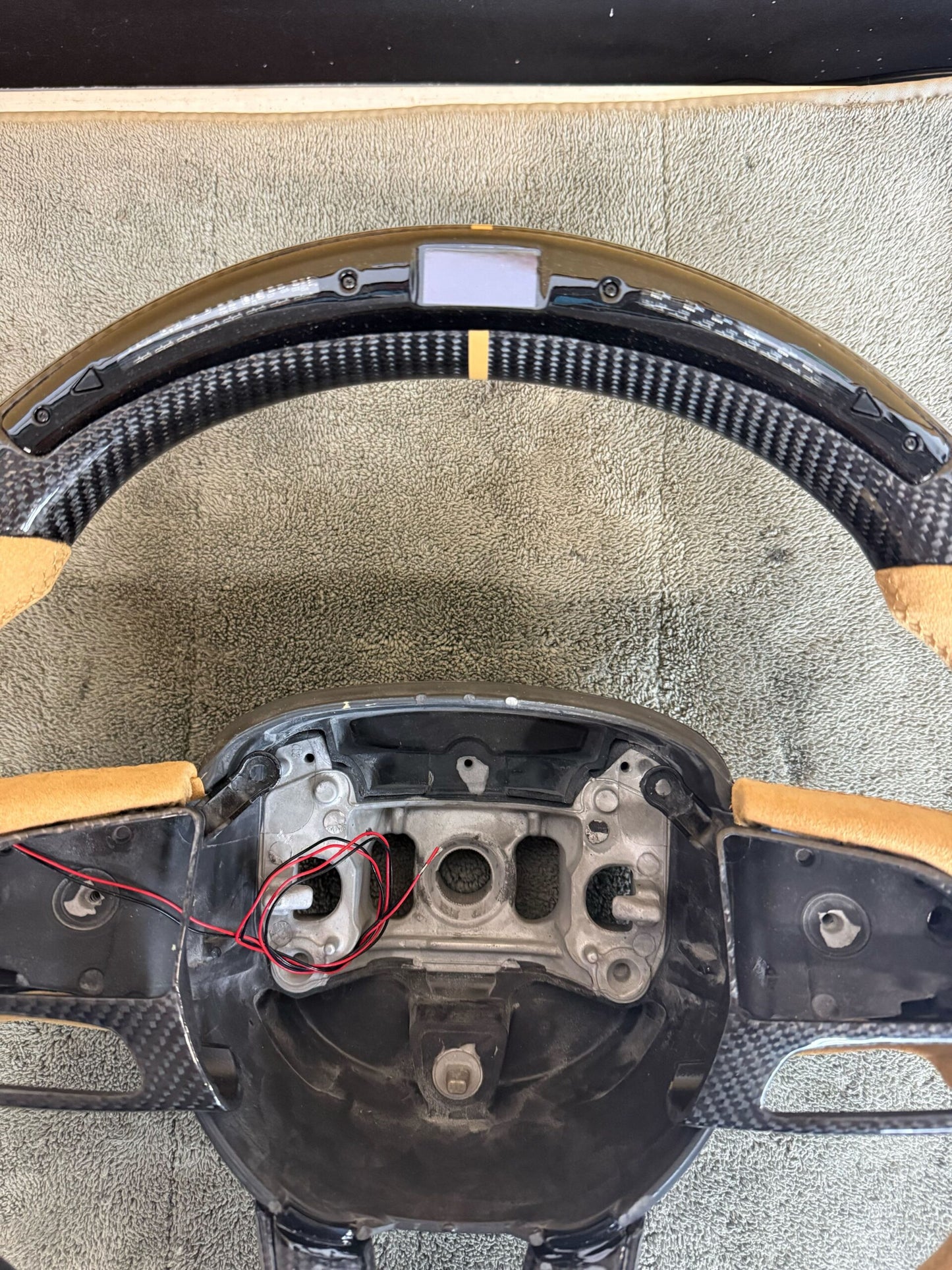 2015 - 23 Charger / Challenger SRT LED Carbon Fiber Peanut Butter Steering Wheel - Durango / Track Hawk