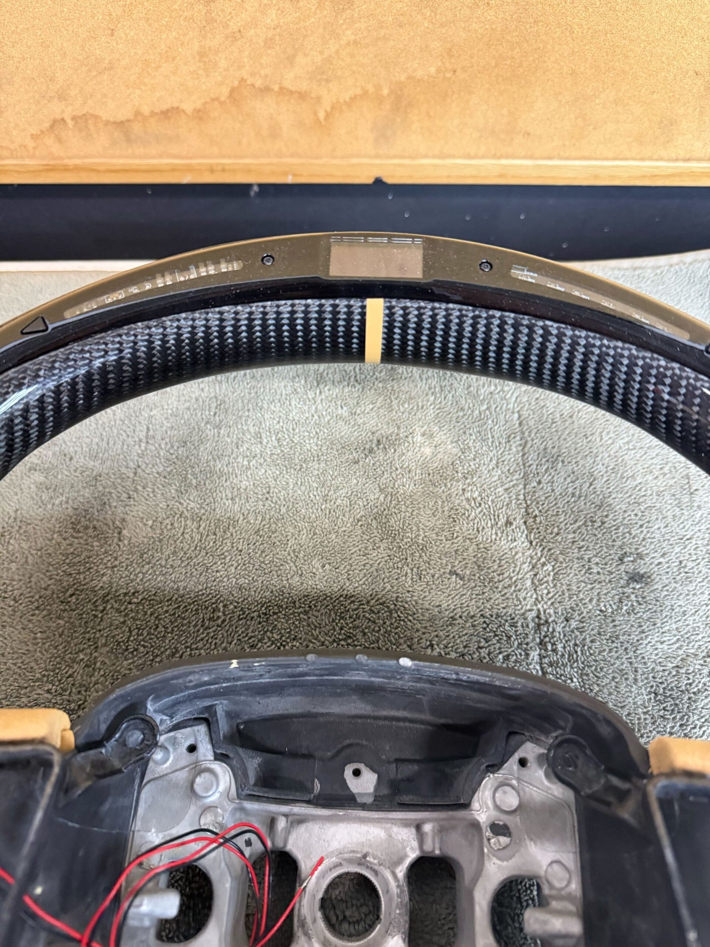 2015 - 23 Charger / Challenger SRT LED Carbon Fiber Peanut Butter Steering Wheel - Durango / Track Hawk