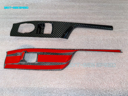 2016 - 24 Camaro Carbon Fiber Window Switch Covers | Black / Red / Blue