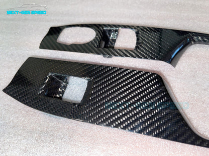 2016 - 24 Camaro Carbon Fiber Window Switch Covers | Black / Red / Blue