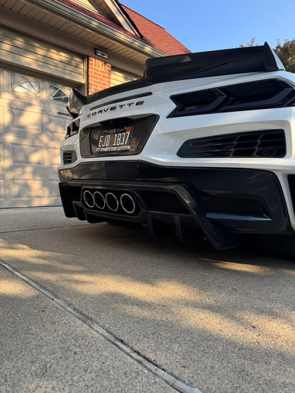 C8 Corvette Z06/ZR1 Carbon Flash Rear Bumper Fin Diffuser