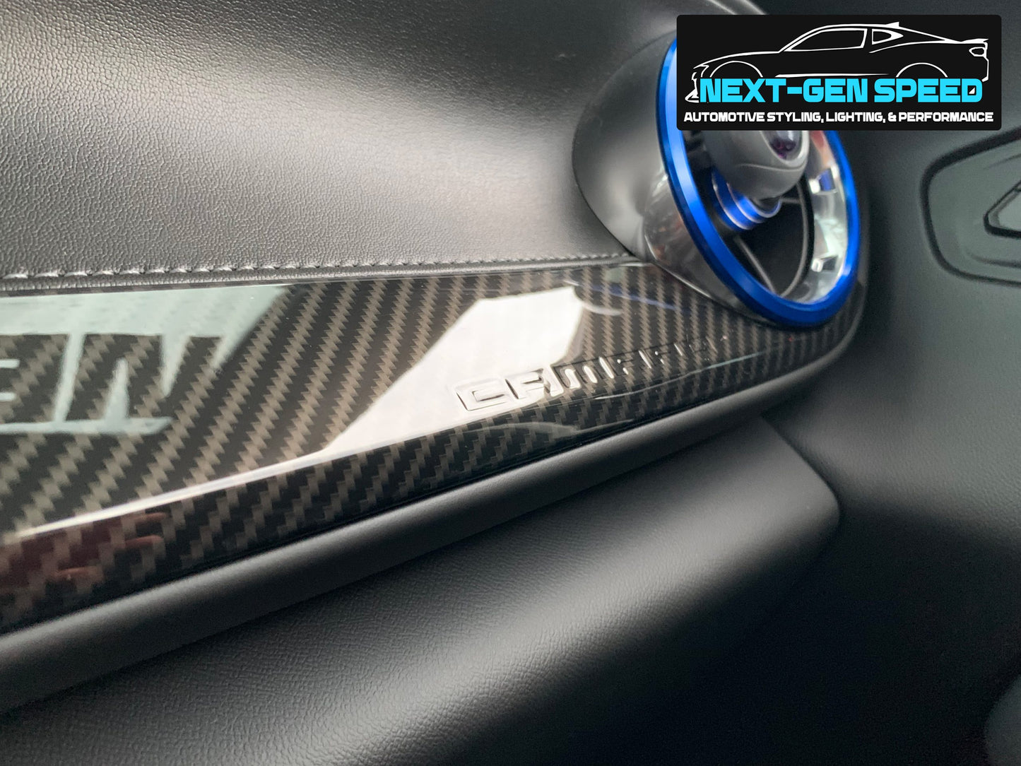 2016 - 24 Camaro Carbon Fiber Co-Pilot Dashboard Overlay Trim Cover