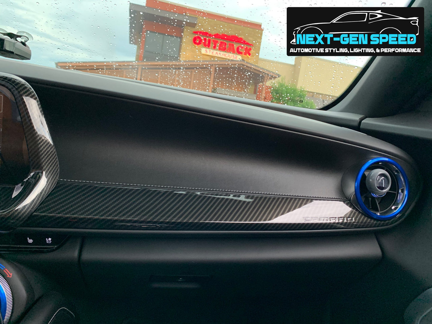 2016 - 24 Camaro Carbon Fiber Co-Pilot Dashboard Overlay Trim Cover