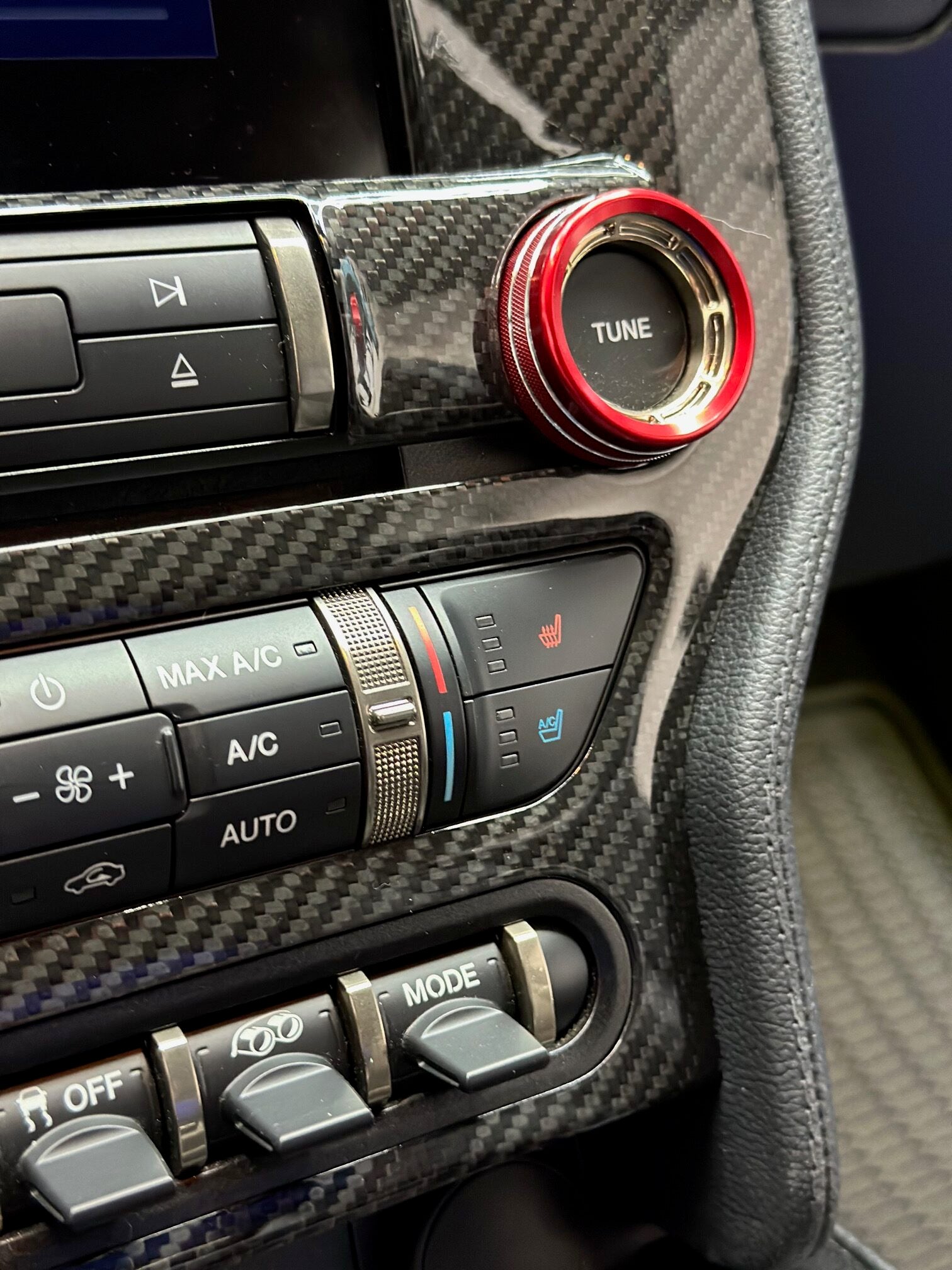 2015 - 23 Mustang Real Carbon Fiber Radio Nav Trim Cover | Next-Gen Carbon