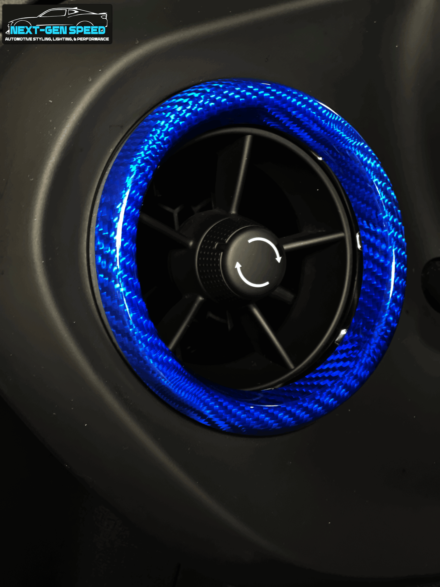 2016 - 24 Camaro Carbon Fiber Interior Air Vent Bezel Ring Covers (Black / Red / Blue)