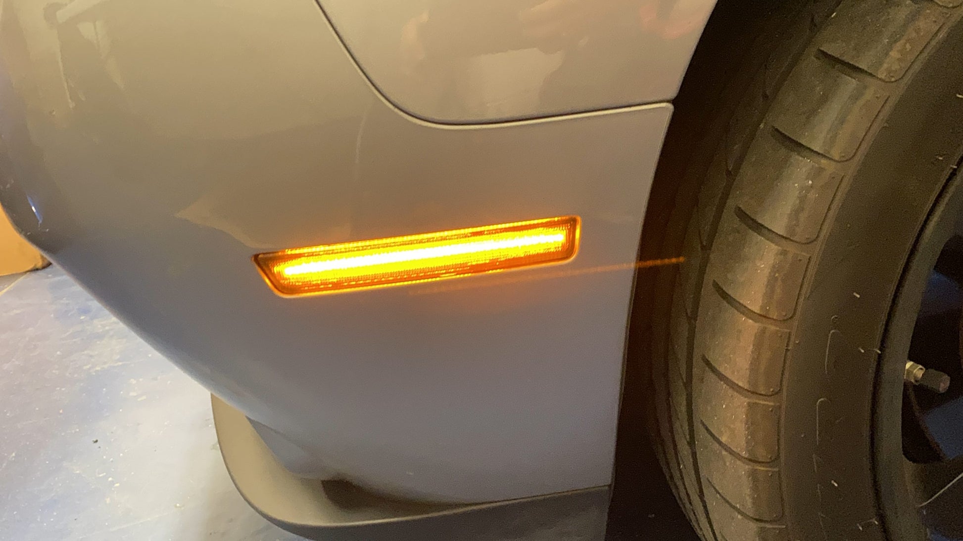 2015-24 Dodge Challenger Slim Smoked RGB/Flow Series LED Side Markers | Color Changing