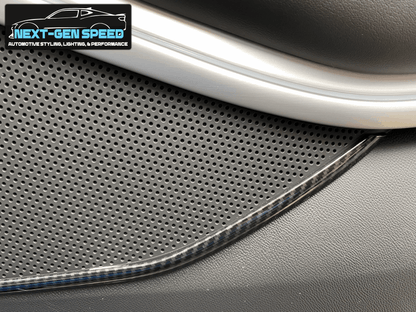 2016 - 24 Camaro Carbon Fiber/Colored Speaker Door Trim | Carbon Fiber / Red