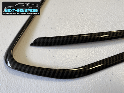 2016 - 24 Camaro Carbon Fiber/Colored Speaker Door Trim | Carbon Fiber / Red