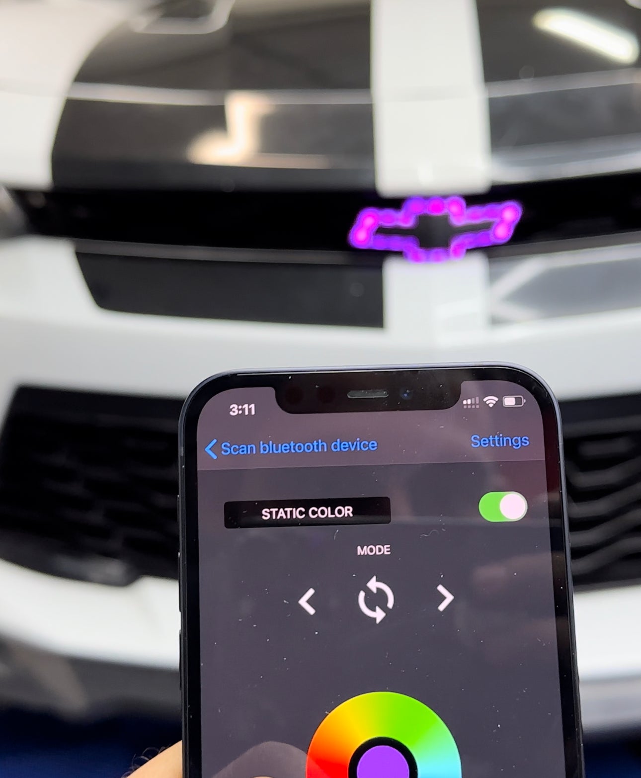 2016 - 24 Camaro Front RGB Flow Glowtie Emblem