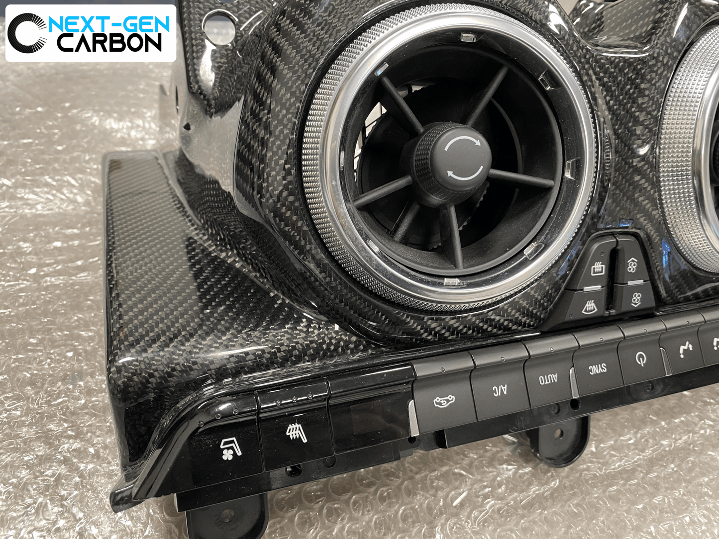 2016 - 24 Camaro Carbon Fiber Temperature Control Console Panel | Next-Gen Carbon