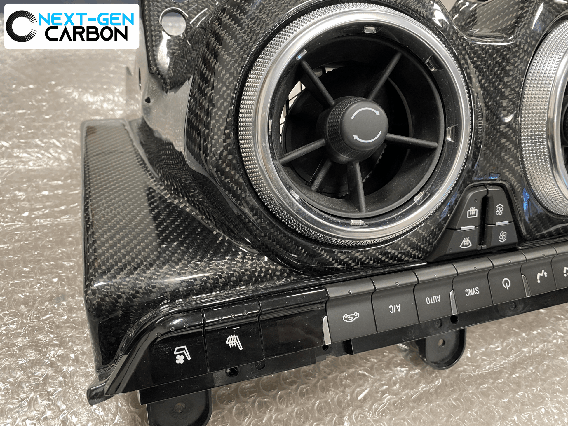 2016 - 24 Camaro Carbon Fiber Temperature Control Console Panel | Next-Gen Carbon