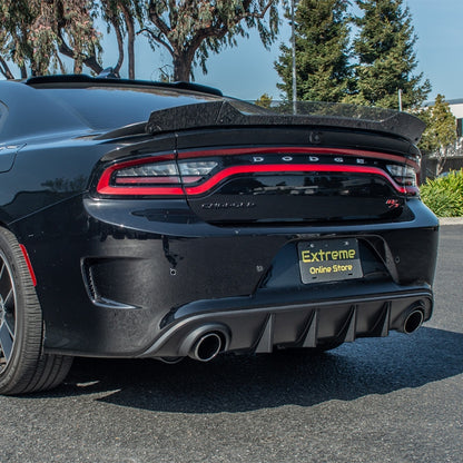 2015 - 24 Charger Tinted Smoked Rear Spoiler Wicker Bill Add On