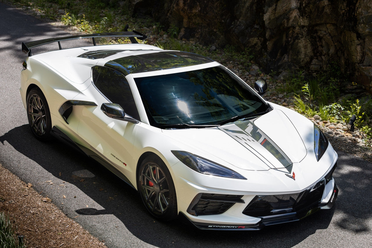 C8 Corvette MBRP Stingray 3" Quad Rear Outlet Cat-Back Exhaust - Carbon Tips