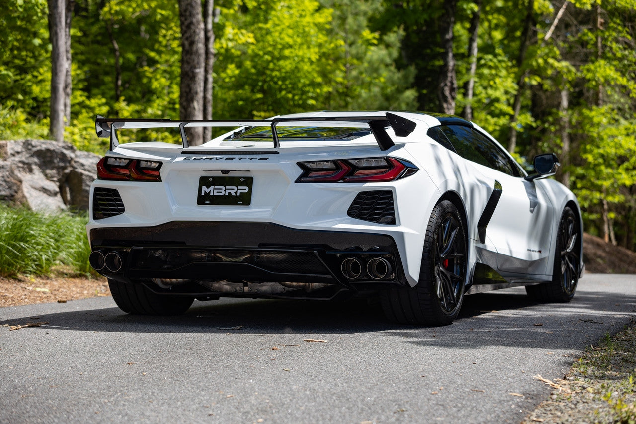 C8 Corvette MBRP Stingray 3" Quad Rear Outlet Cat-Back Exhaust - Carbon Tips