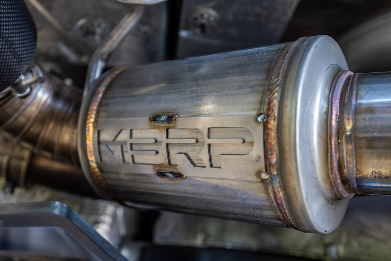 C8 Corvette MBRP Stingray 3" Quad Rear Outlet Cat-Back Exhaust - Carbon Tips