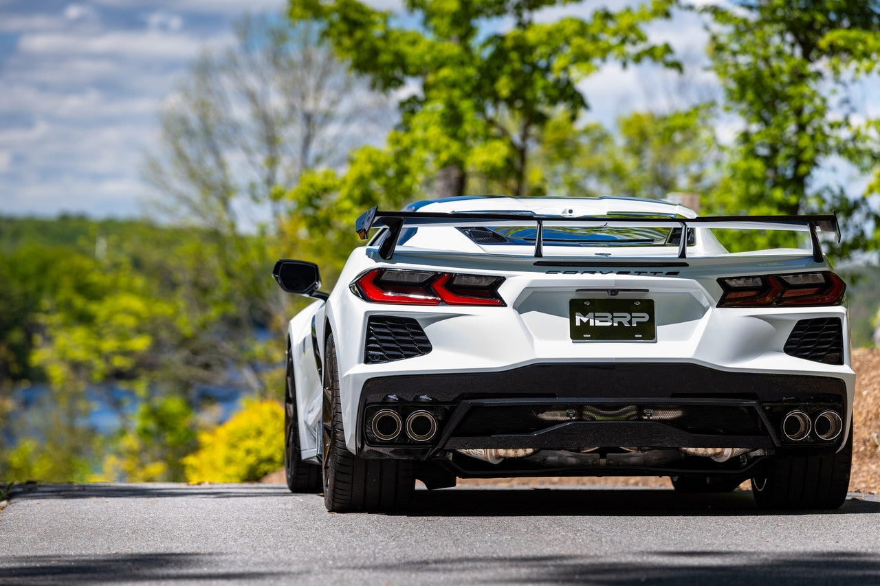 C8 Corvette MBRP Stingray 3" Quad Rear Outlet Cat-Back Exhaust - Carbon Tips