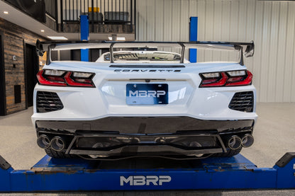 C8 Corvette MBRP Stingray 3" Quad Rear Outlet Cat-Back Exhaust - Carbon Tips