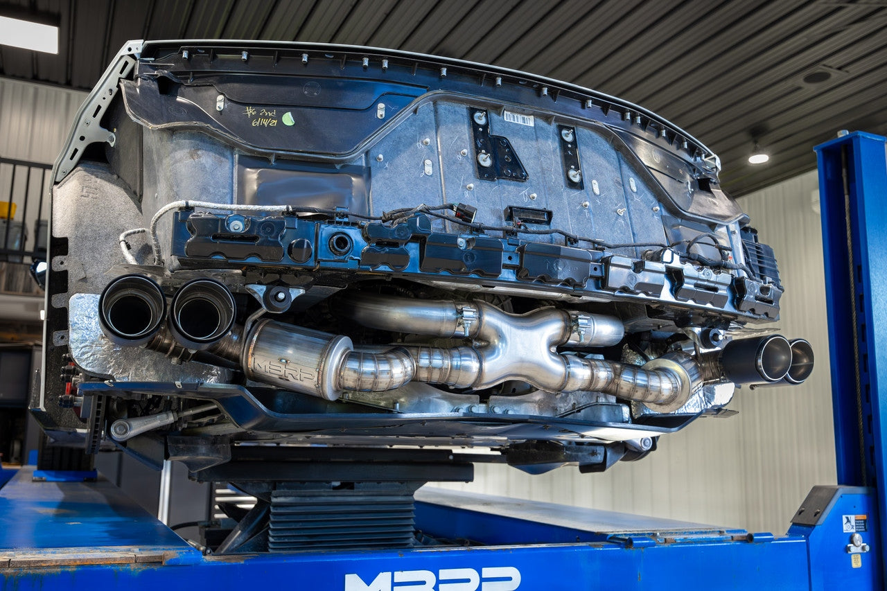 C8 Corvette MBRP Stingray 3" Quad Rear Outlet Cat-Back Exhaust - Carbon Tips