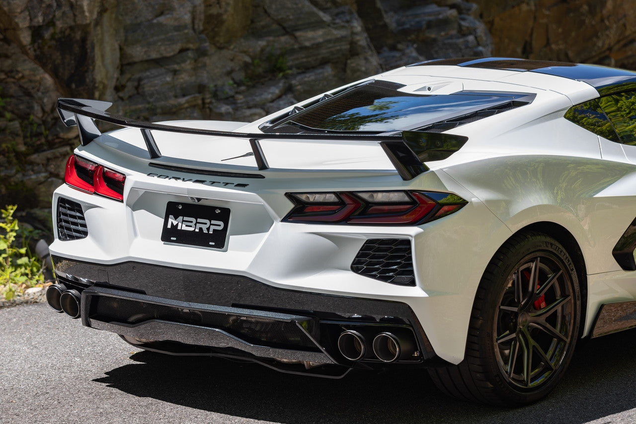 C8 Corvette MBRP Stingray 3" Quad Rear Outlet Cat-Back Exhaust - Carbon Tips