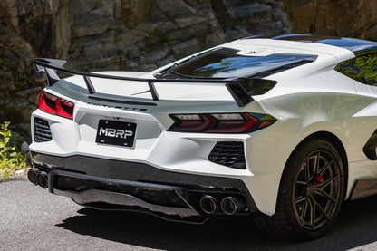 C8 Corvette MBRP Stingray 3" Quad Rear Outlet Cat-Back Exhaust - Carbon Tips