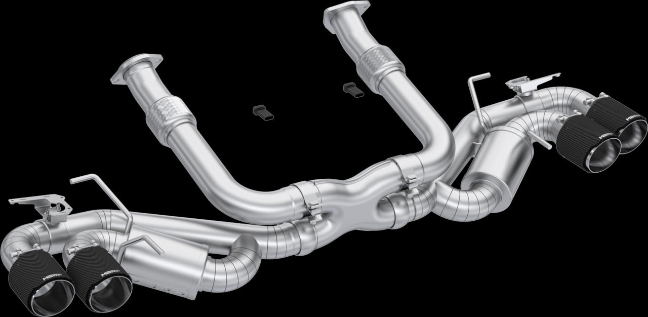 C8 Corvette MBRP Stingray 3" Quad Rear Outlet Cat-Back Exhaust - Carbon Tips