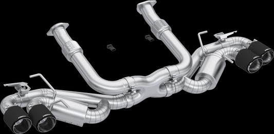 C8 Corvette MBRP Stingray 3" Quad Rear Outlet Cat-Back Exhaust - Carbon Tips