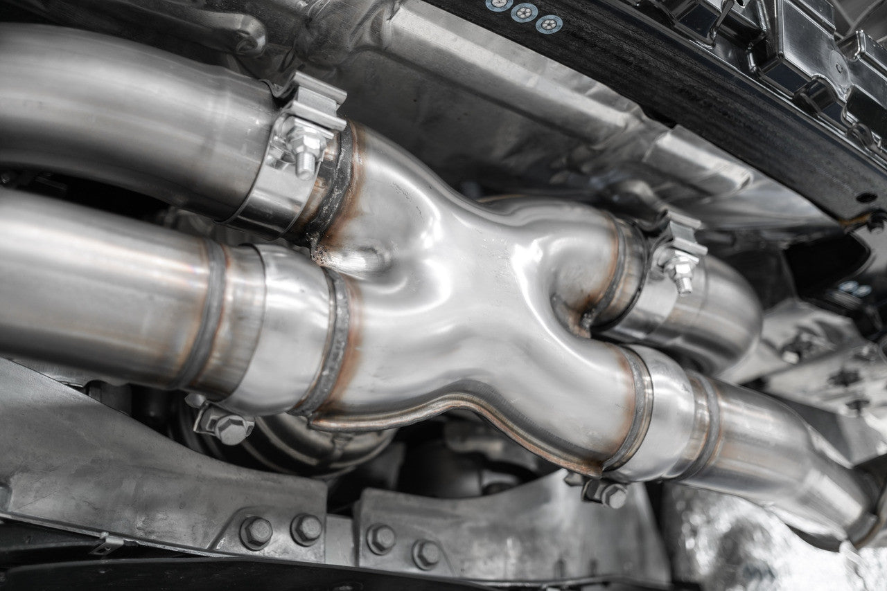 C8 Corvette MBRP Stingray 3" Quad Split Rear Outlet Cat-Back Exhaust - Carbon Tips