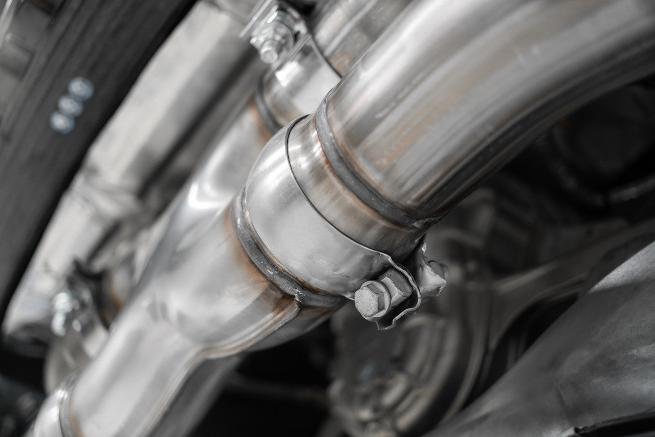 C8 Corvette MBRP Stingray 3" Quad Split Rear Outlet Cat-Back Exhaust - Carbon Tips