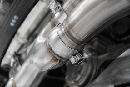 C8 Corvette MBRP Stingray 3" Quad Split Rear Outlet Cat-Back Exhaust - Carbon Tips