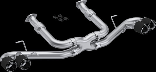 C8 Corvette MBRP Stingray 3" Quad Split Rear Outlet Cat-Back Exhaust - Carbon Tips