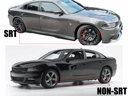 2015 - 24 Charger SRT Scatpack Slim Splitter &amp; Side Skirts Kit (Unpainted/Gloss/Carbon)